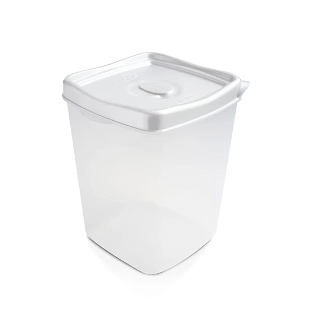 Porta Mantimentos Quadrado 4,5l Branco - Plasvale