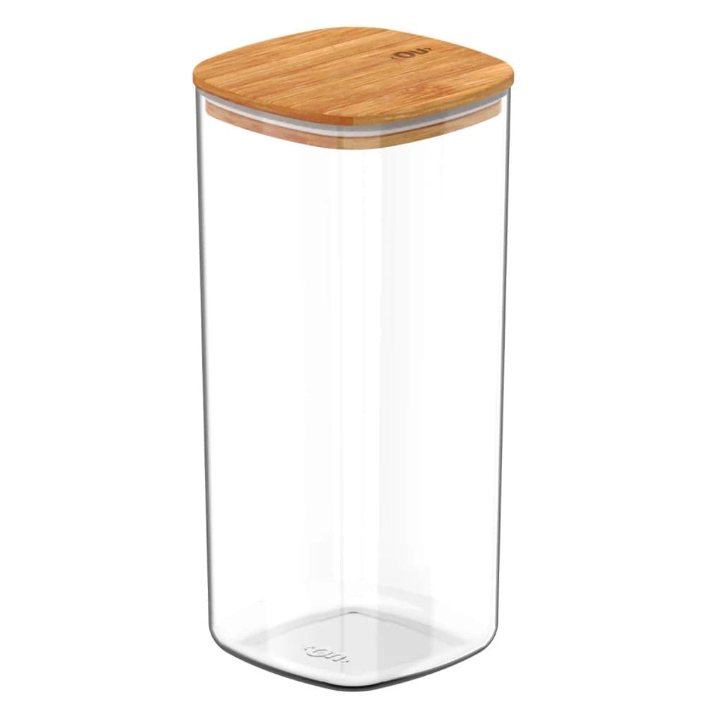 Pote Hermético com Tampa de Bambu Keep 1,5l Natural - Ou