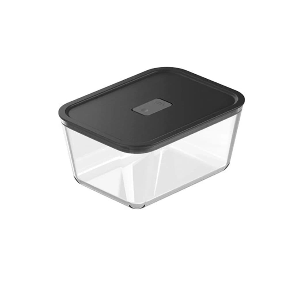 Pote Hermético de Vidro Fresh Lock 2,4l Preto - Ou
