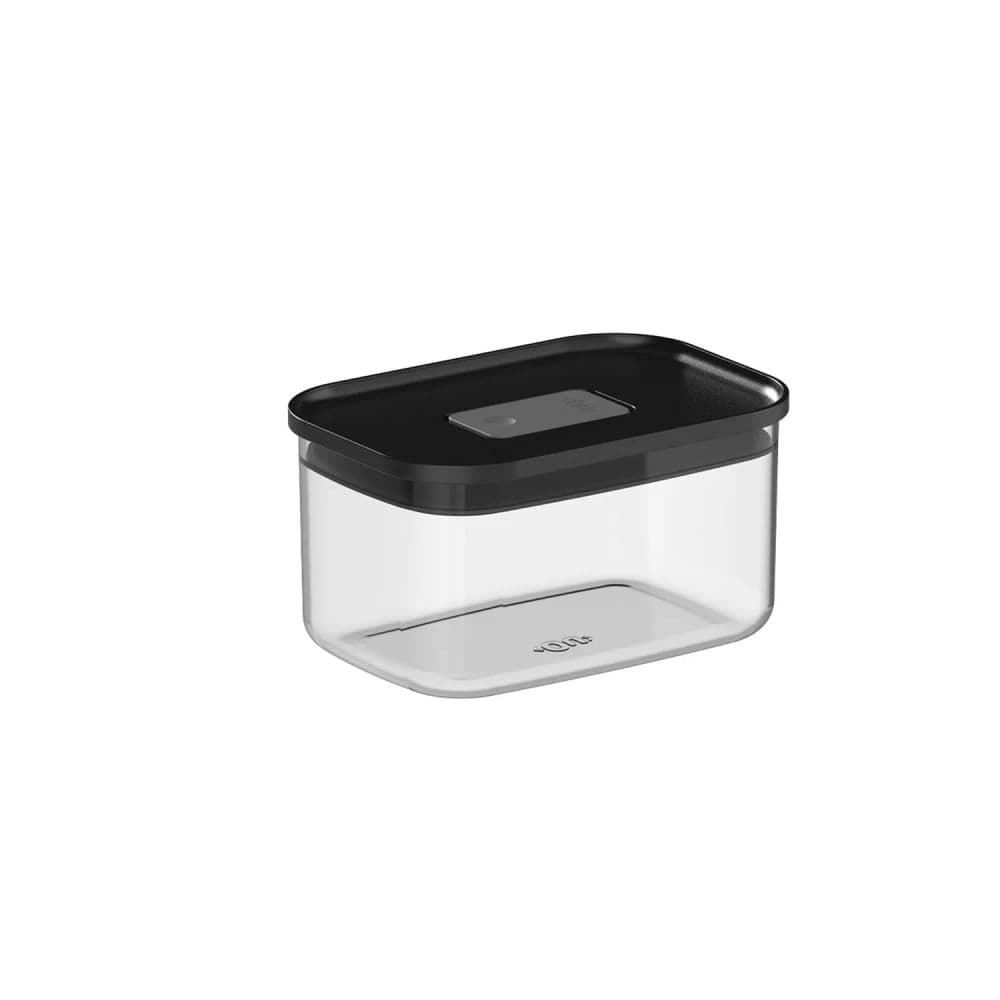 Pote Hermético Retangular Duo Lock 650mL Preto - Ou