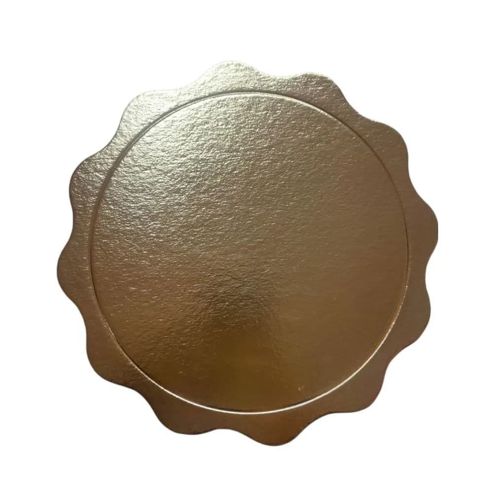 Prato Cake Board Ouro 32cm Para Bolos Descartável - Ultrafest