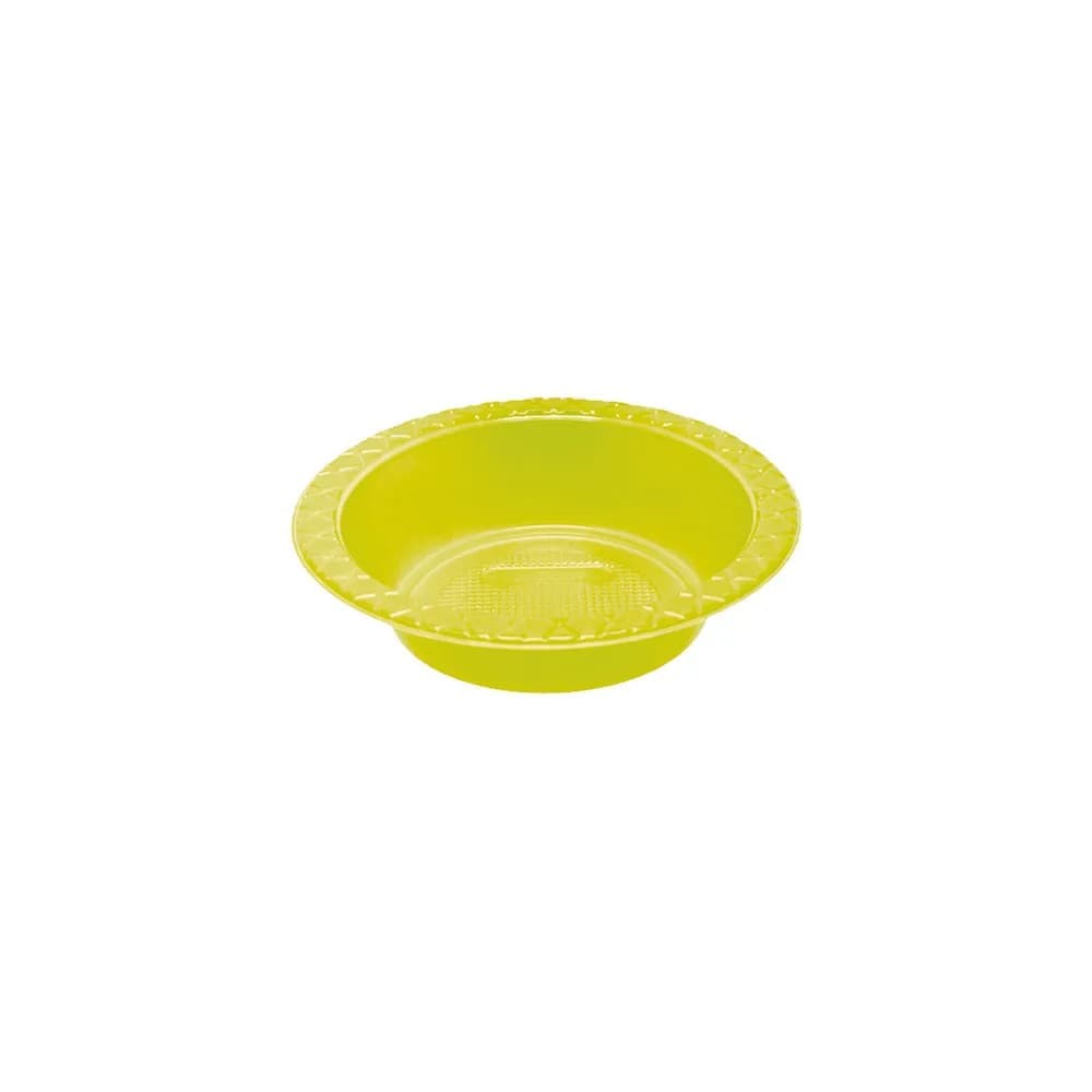 Prato Descartável Fundo 10 Unidades Amarelo Neon 12cm - Bello Festas