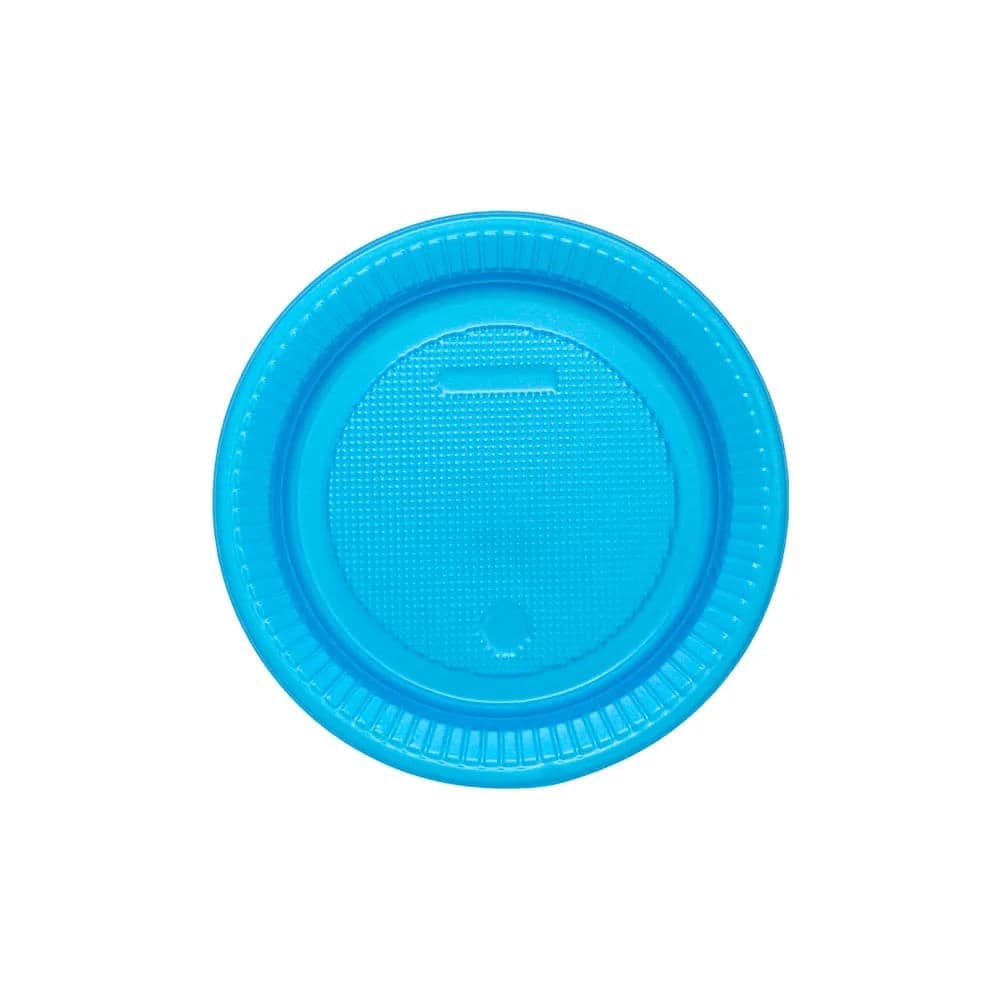 Prato Raso Descartável 15cm 10 Unidades Azul Perolado - Bello Festas