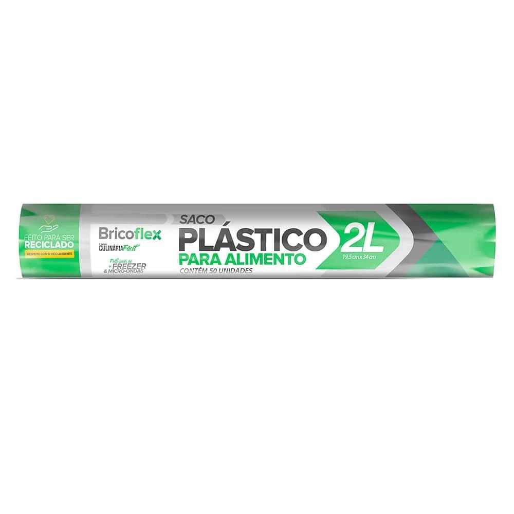 Saco Plástico para Alimento 2l - Bricoflex