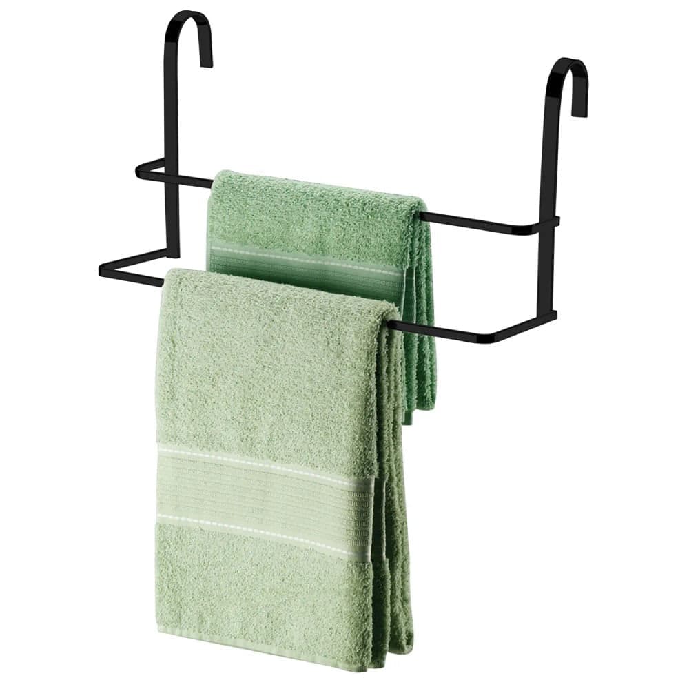 Suporte Toalha Duplo 45cm Preto Fosco - Future