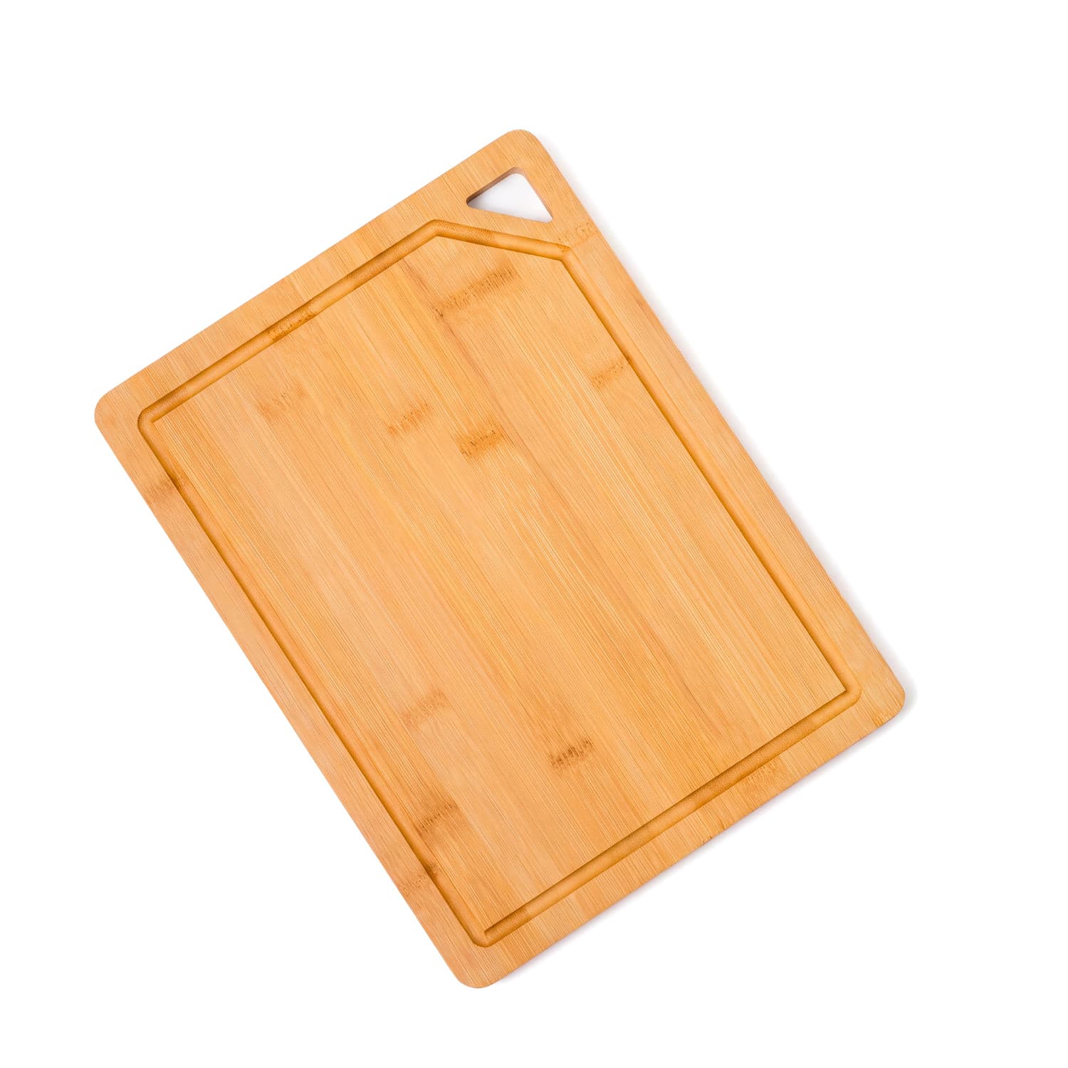 Tábua de Churrasco Quadrada De Bambu 32cm - Oikos