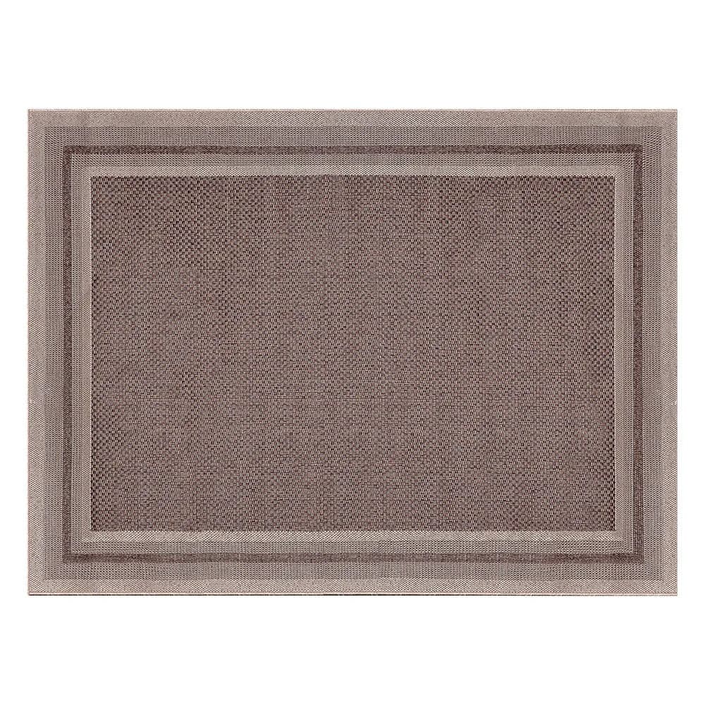 Tapete Eco-nat Moldura 50x80cm Bege/marrom - Têxtil J. Serrano