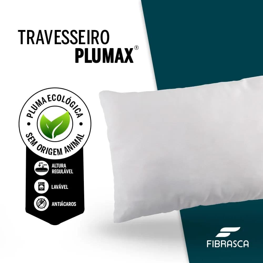 Travesseiro de Pluma Plumax 50x70cm - Fibrasca