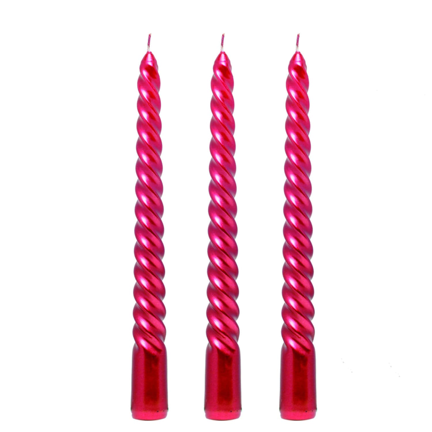 Vela Banquete Espiral 2 Peças 20cm Vermelho - Hub.me