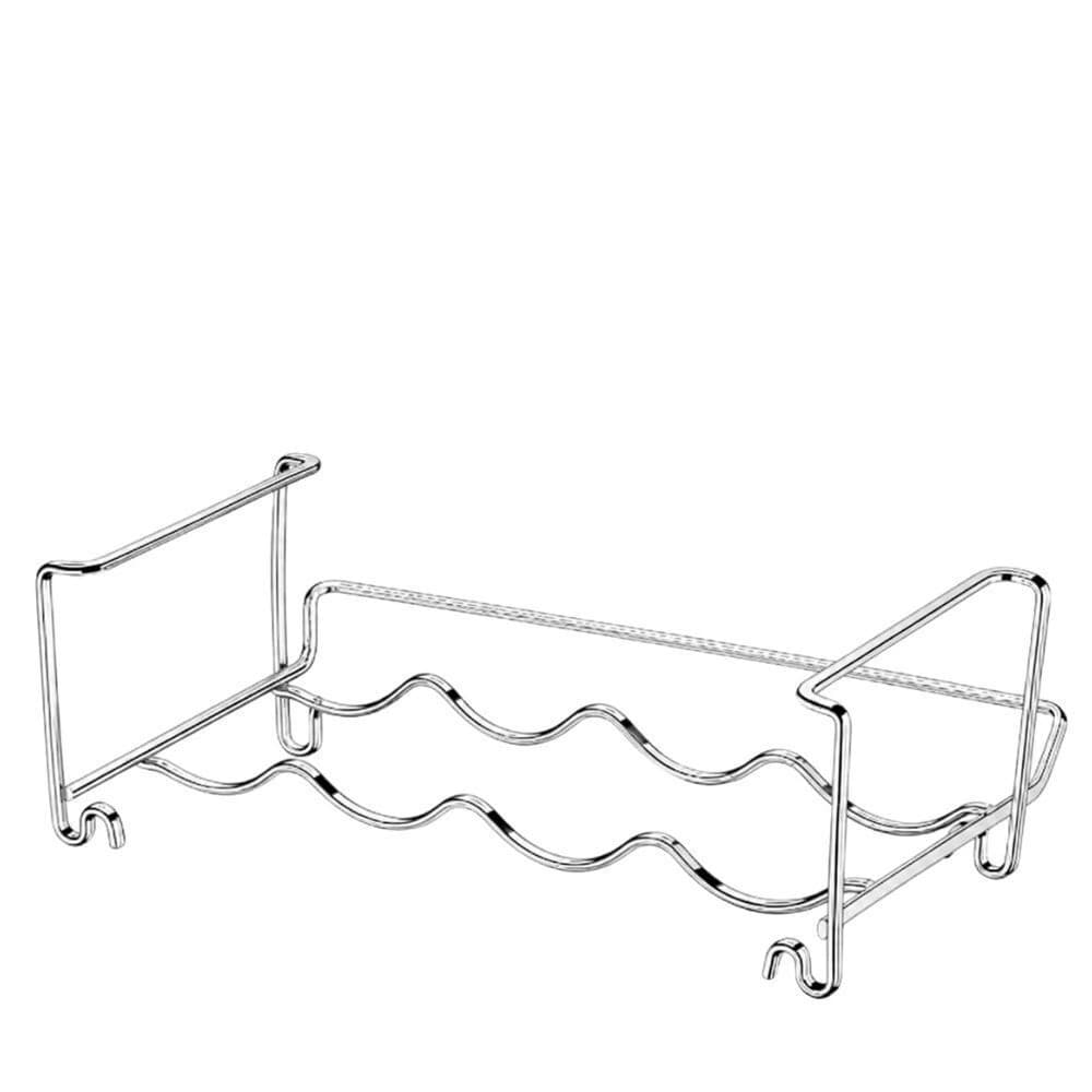 Adega Cromada Empilhável para 6 Garrafas 55x22cm