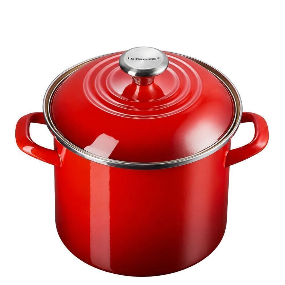 Caldeirão de Aço Esmaltado Le Creuset Stock Pot Vermelho 20cm