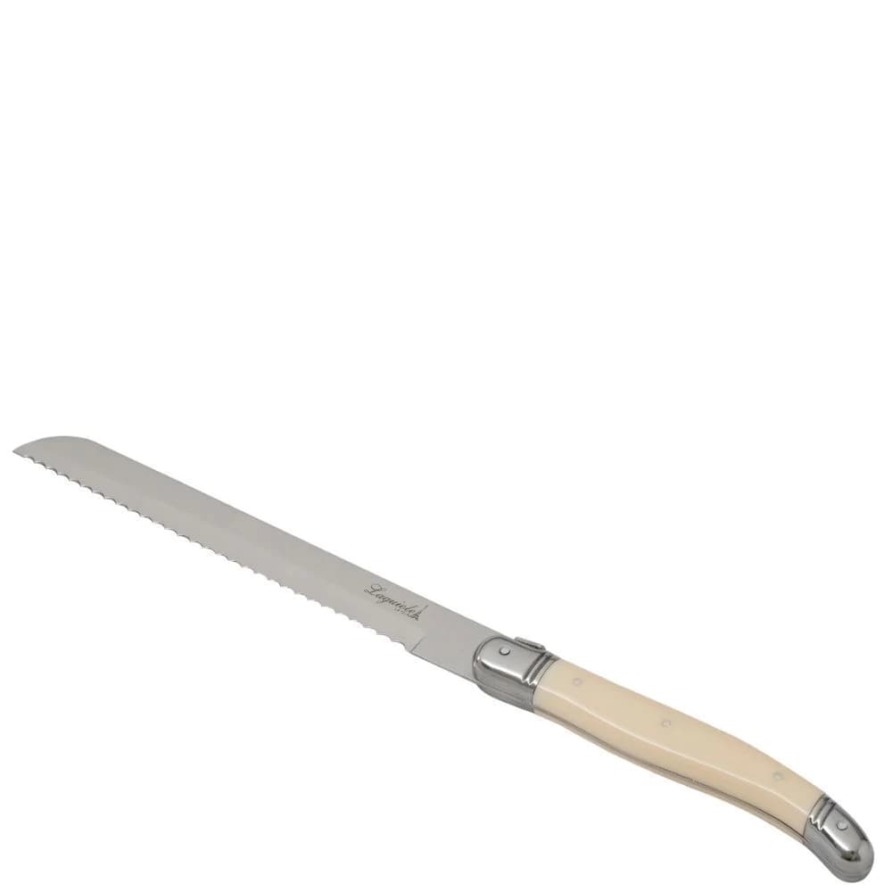 Faca para Pão de Aço Inox Laguiole Branca 32cm
