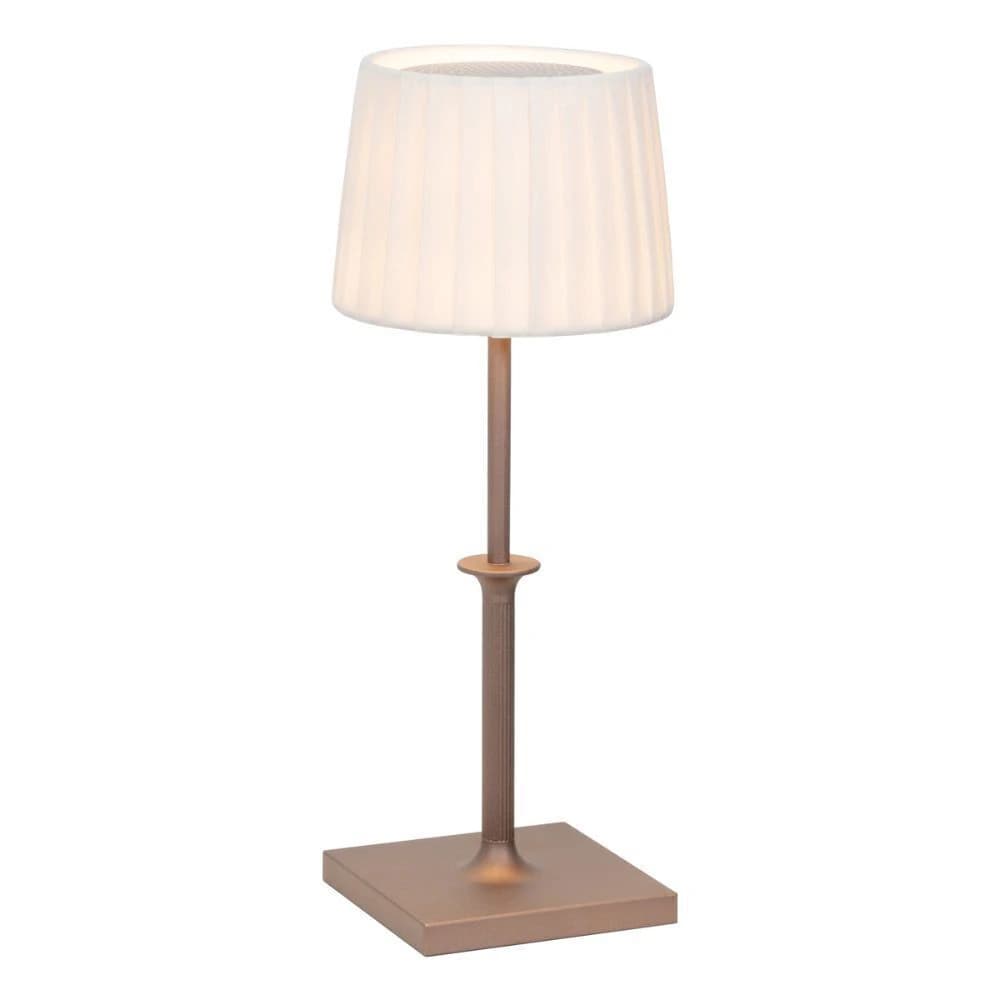 Luminária de Mesa Zafferano Poldina Clássica Bronze 38cm