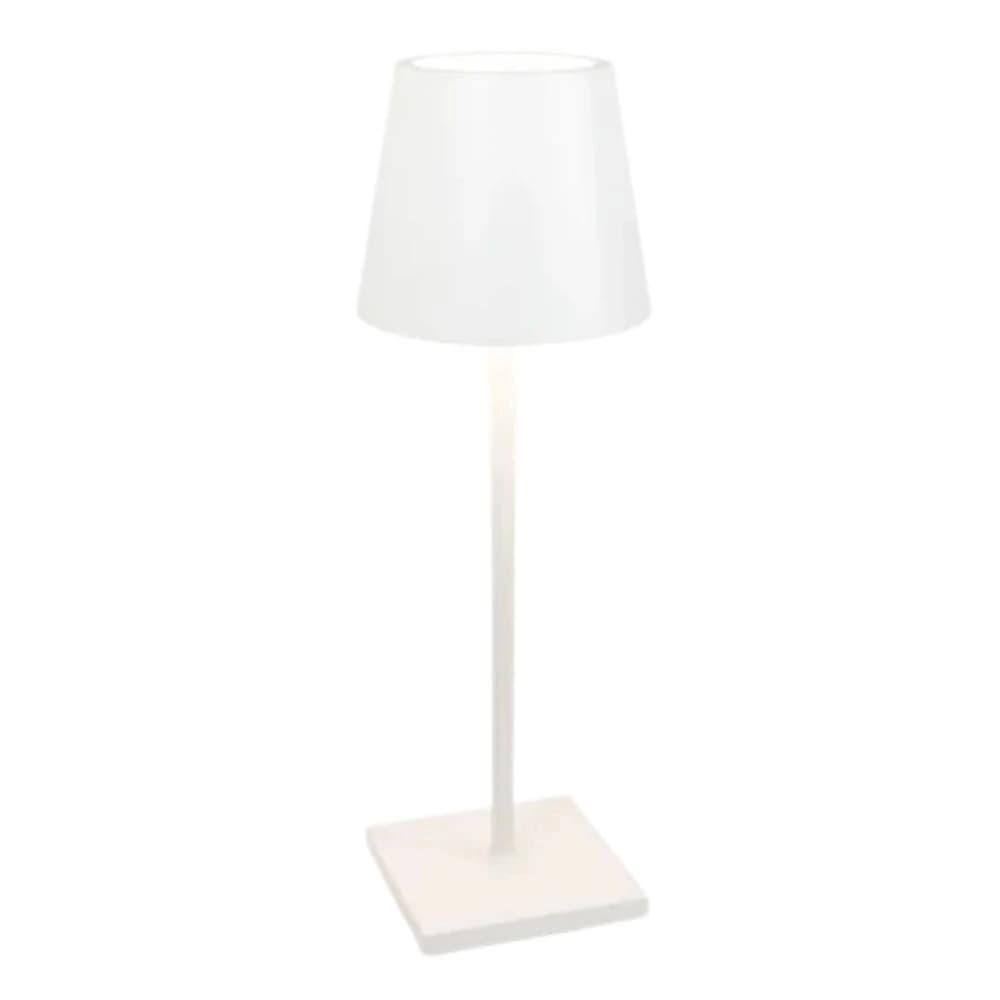 Luminaria de Mesa Zafferano Poldina L Desk Branca 55cm