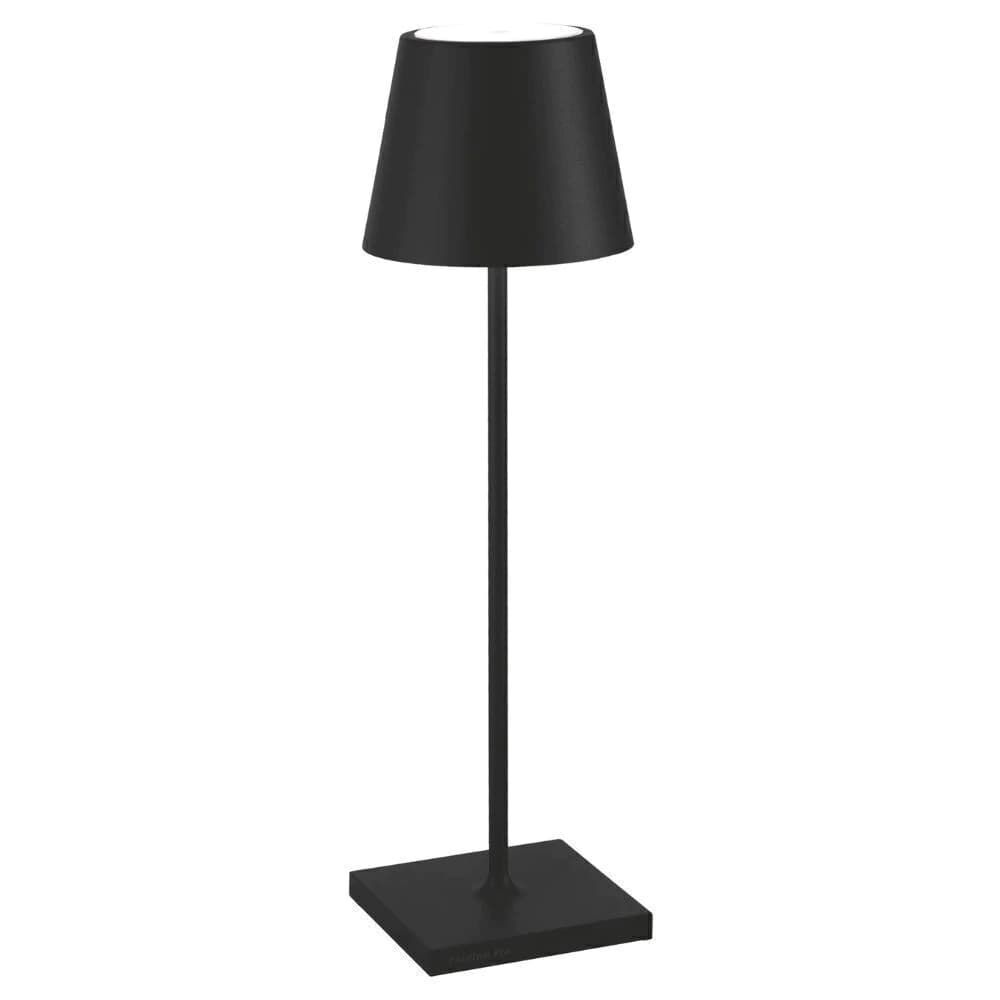Luminária de Mesa Zafferano Poldina Pro Preta 38cm