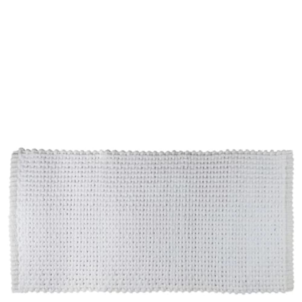Passadeira Antiderrapante de Microfibra Auguri Casa Treccia Branca 60x100CM