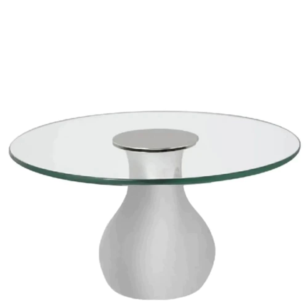 Prato para Bolo de Vidro e Prata Shefield Plate 40x24cm