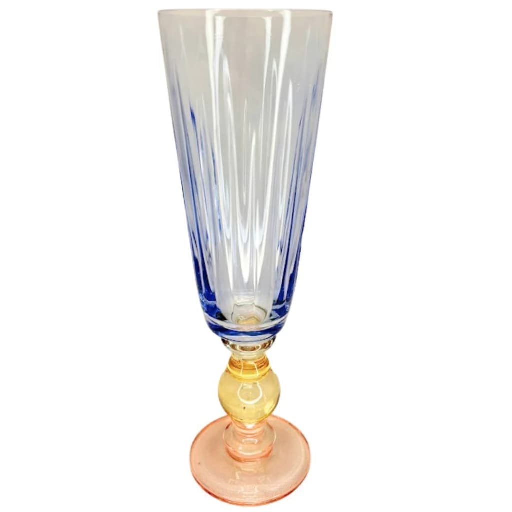Taça de Vidro para Champagne Azul Escuro 250ML
