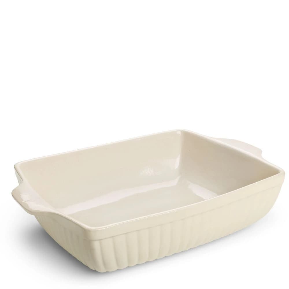 Travessa Refratária de Cerâmica Jomafe Creme 36x27x9cm