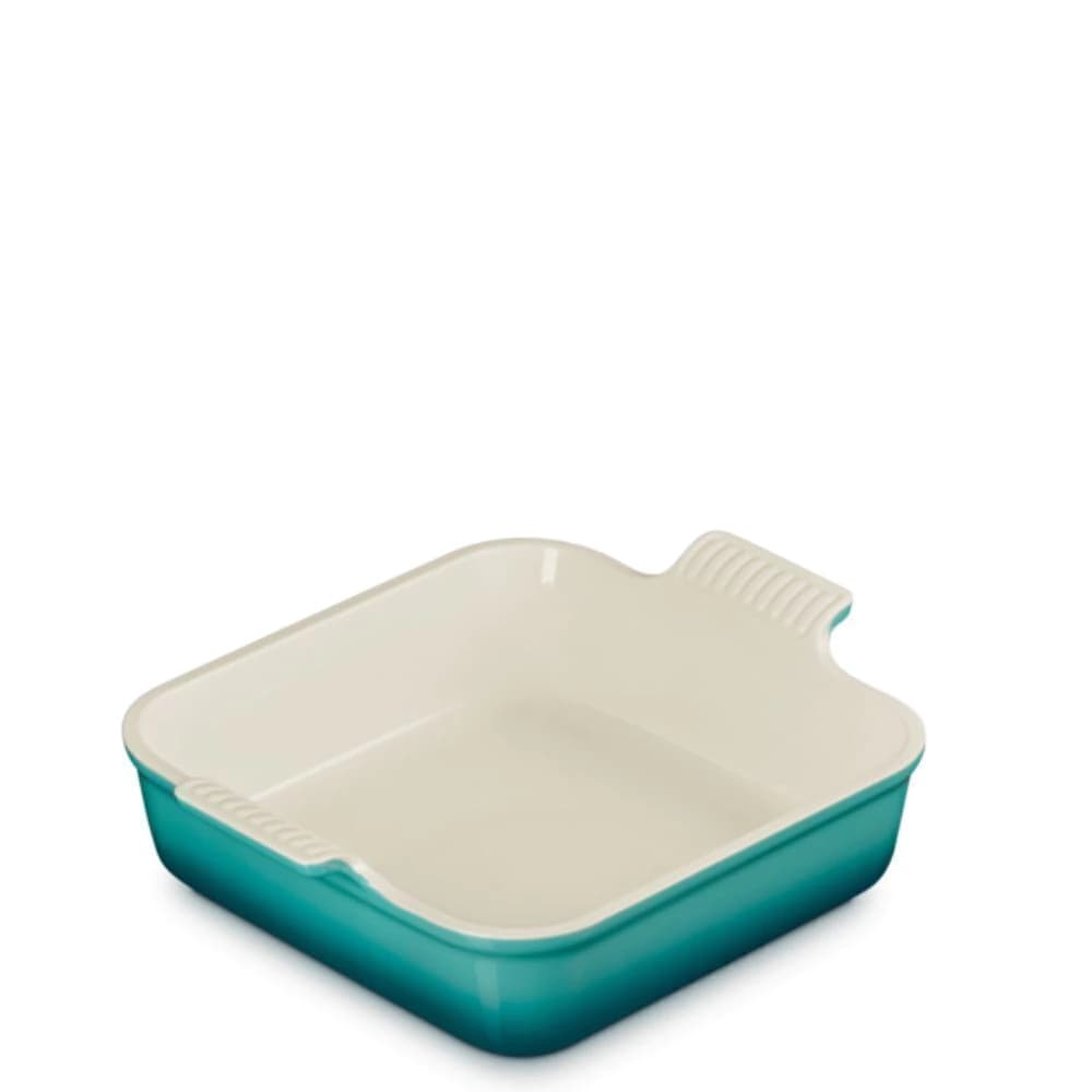 Travessa Refratária de Cerâmica Le Creuset Heritage Bleu Riviera 23x23x9cm