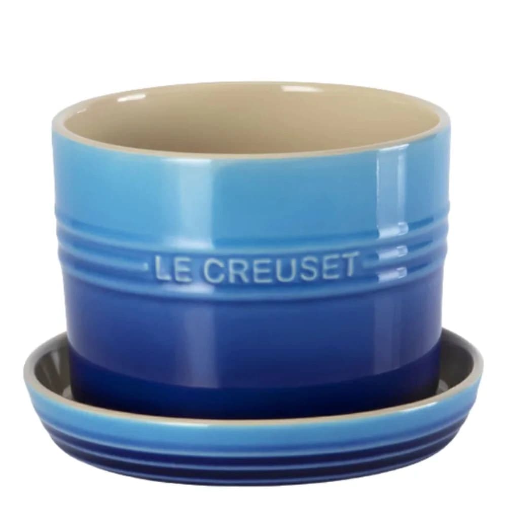 Vaso de Cerâmica para Ervas Le Creuset Azure Blue 14cm