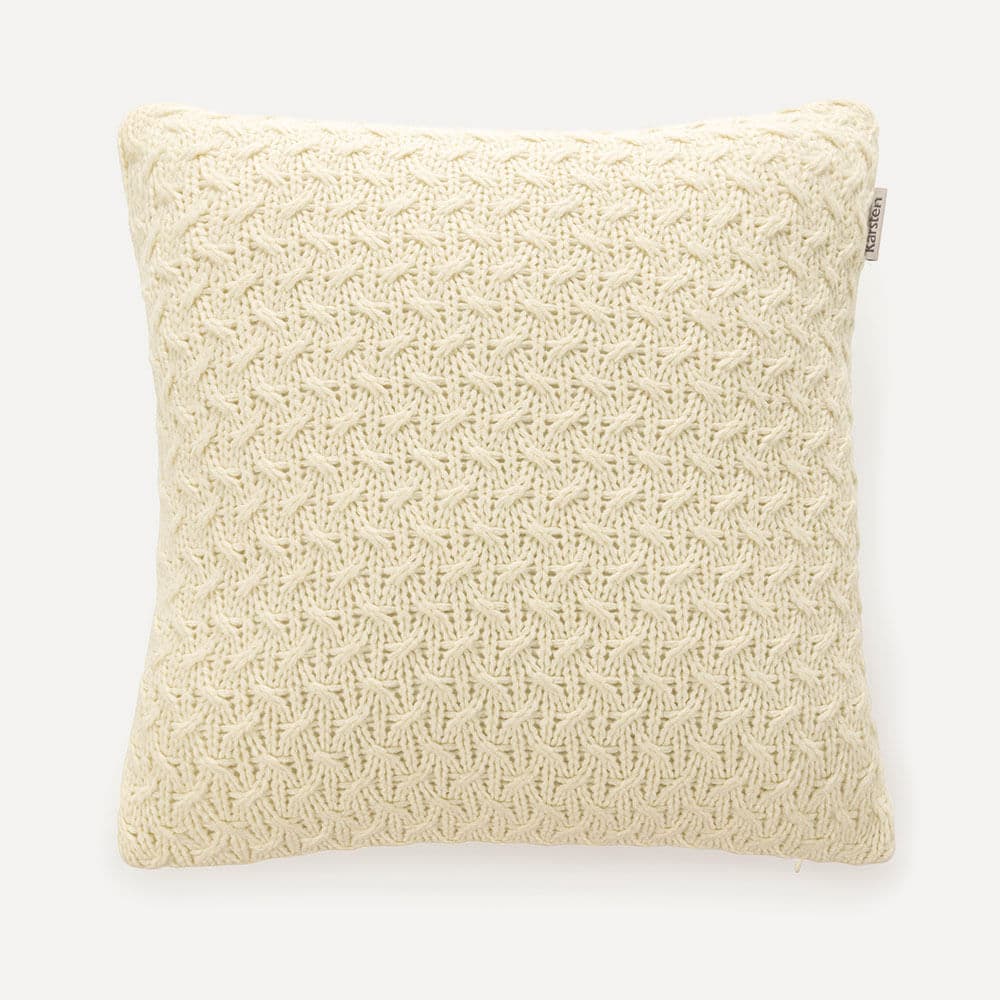 Almofada Decorativa Quadrada Tricot Campelo Natural