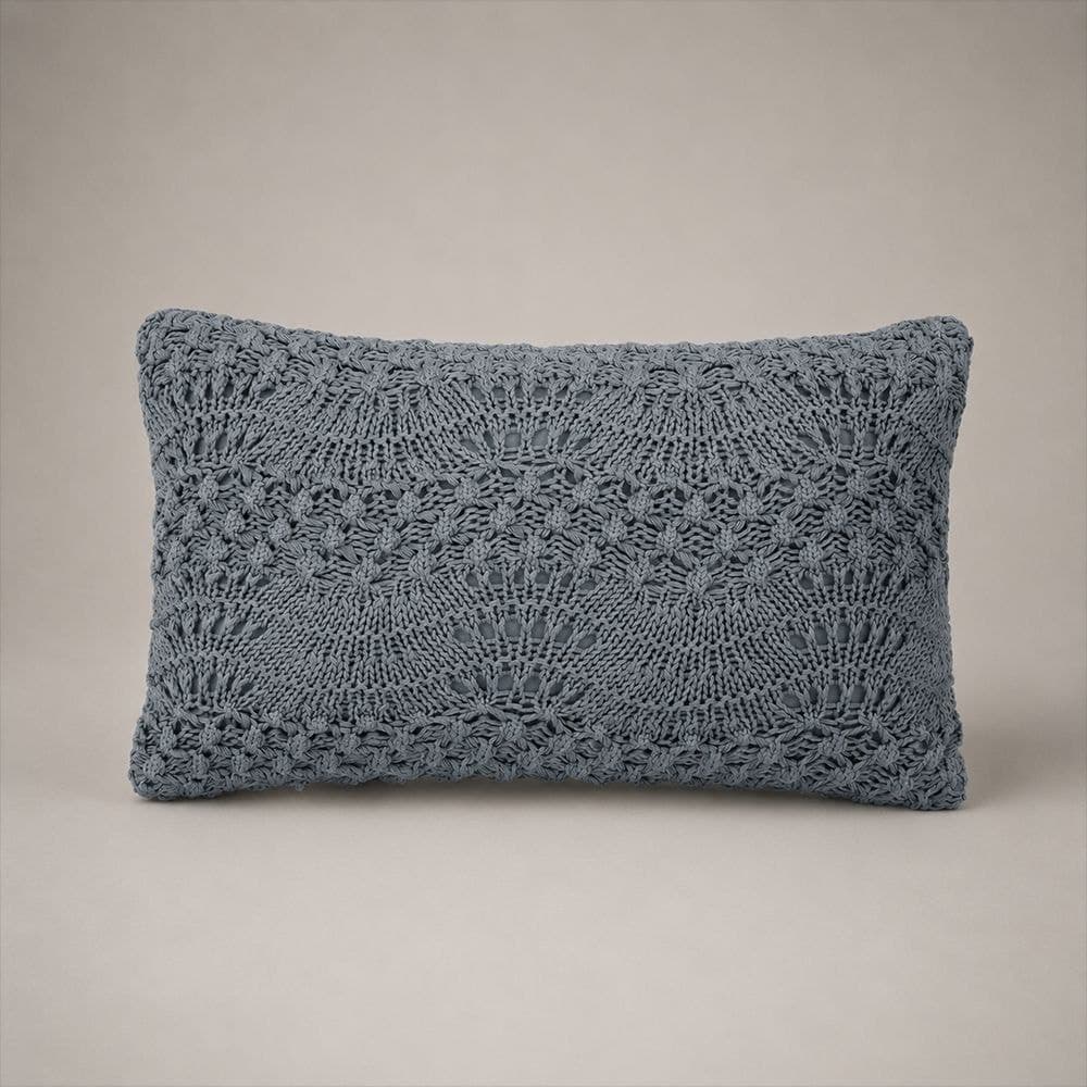Almofada Tricot Veneto Buddemeyer Luxus 30x50cm Azul