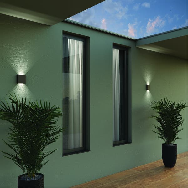 Arandela de Parede Externa LED Branco IP65 Led Wall Lights Inspire Marrom Bivolt
