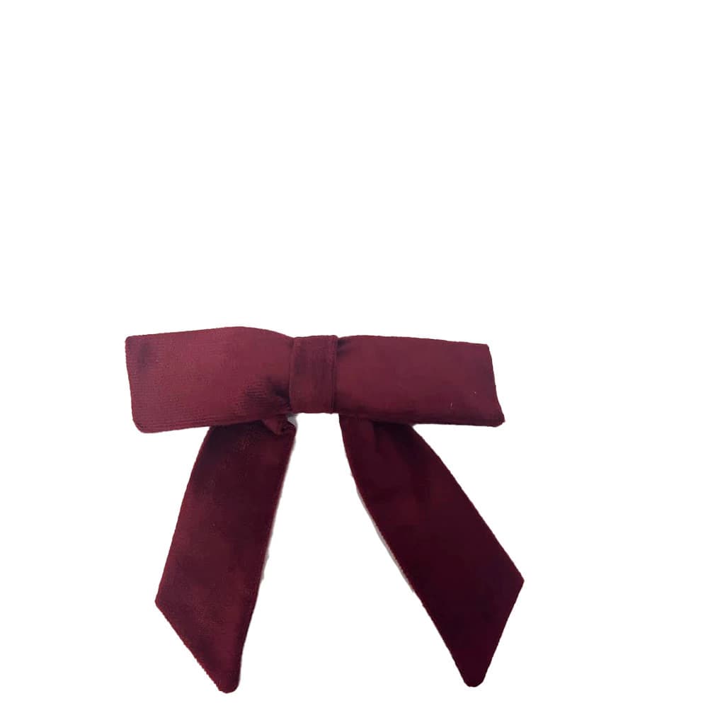 Argola para Guardanpo de Veludo Laço Bordô 10cm