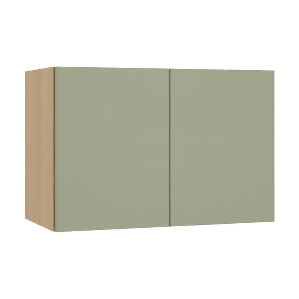 Armário 2 Portas 60x40x32cm Madeira Domus Carvalho UV e Verde Luciane