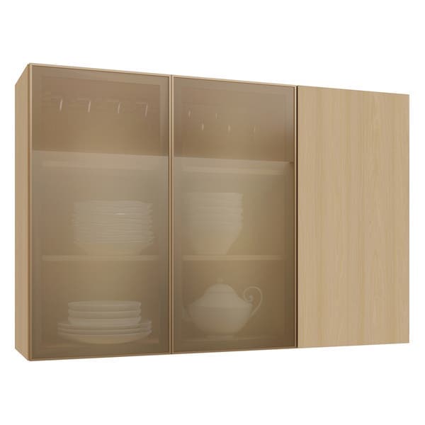 Armário 3 Portas 120x80x32cm Madeira Domus Carvalho UV Luciane