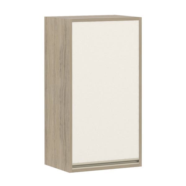 Armário Aéreo 1 Porta de Abrir 40x73x31,5cm MDP Pérola Off Mel Selfie Luciane