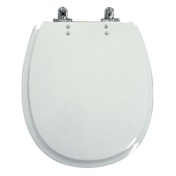 Assento Sanitário Formatos Aspen com Fechamento Comum Oval Resina Branco Policlass