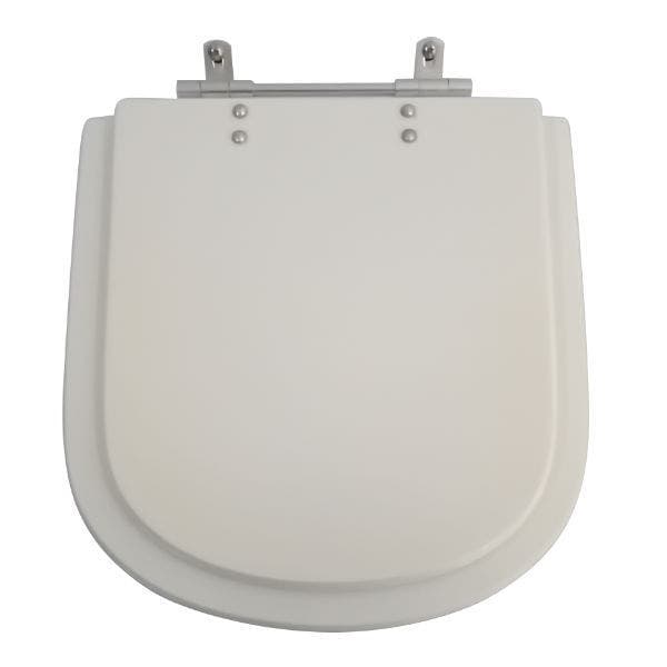 Assento Sanitário Formatos Life com Fechamento Comum Quadrado Resina Branco Policlass