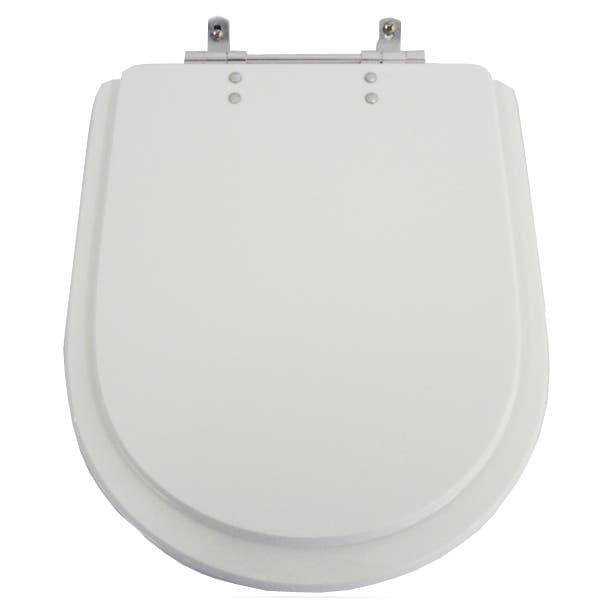 Assento Sanitário Formatos Riviera com Fechamento Comum Quadrado Resina Branco Policlass