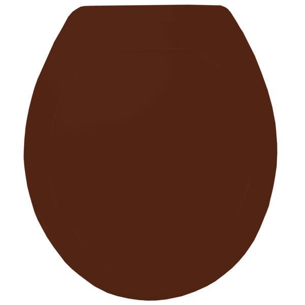 Assento Sanitário Universal Oval Premium Em Polipropileno Com Fechamento Convencional Marrom/Caramelo Tupan