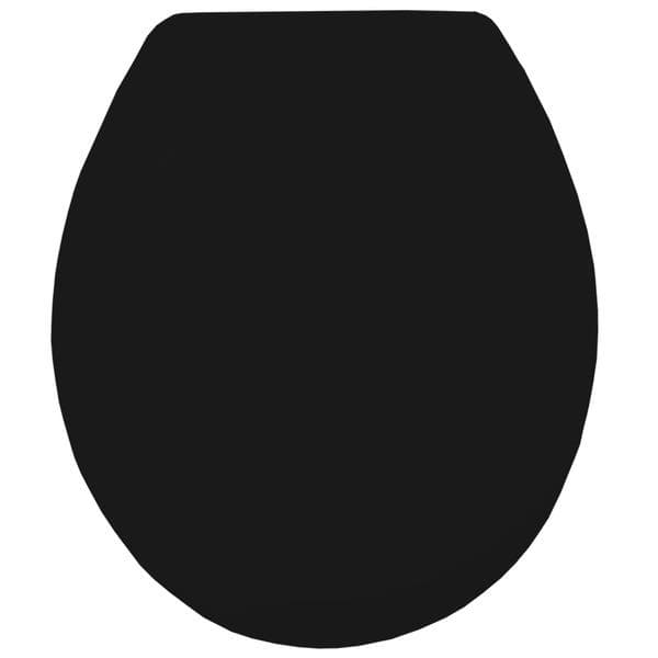 Assento Sanitário Universal Oval Premium Em Polipropileno Com Fechamento Convencional Preto Tupan