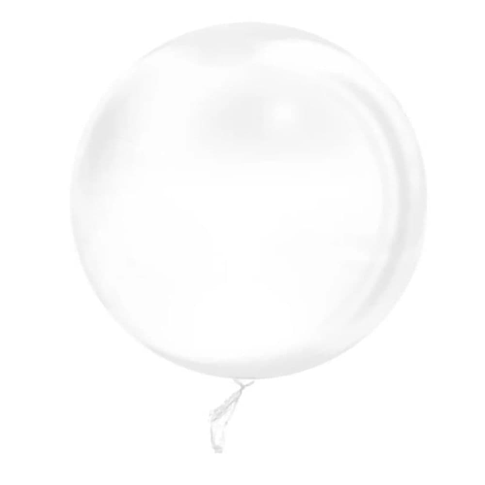 Balão de Festa Bolha Cristal 18 Polegadas Cristal - Silver Plastic