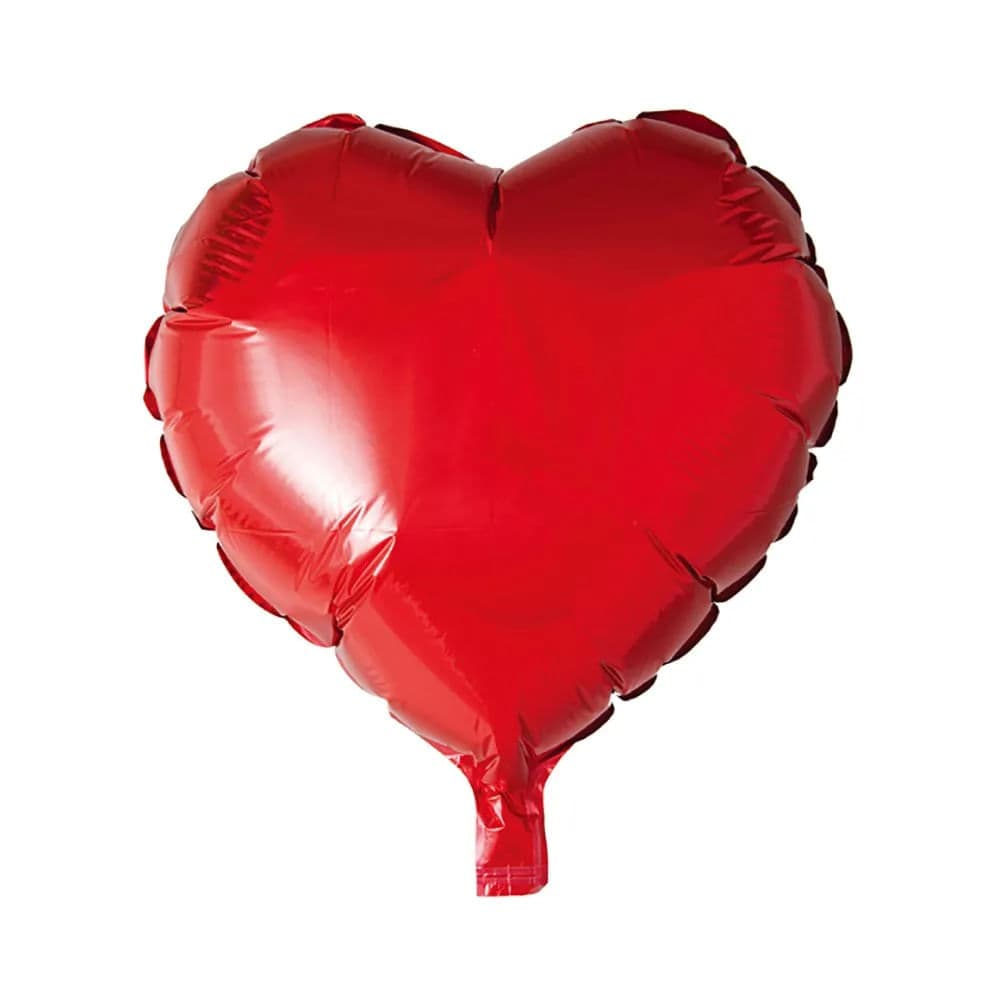 Balão Metalizado Coração 18 Vermelho - Silver Plastic