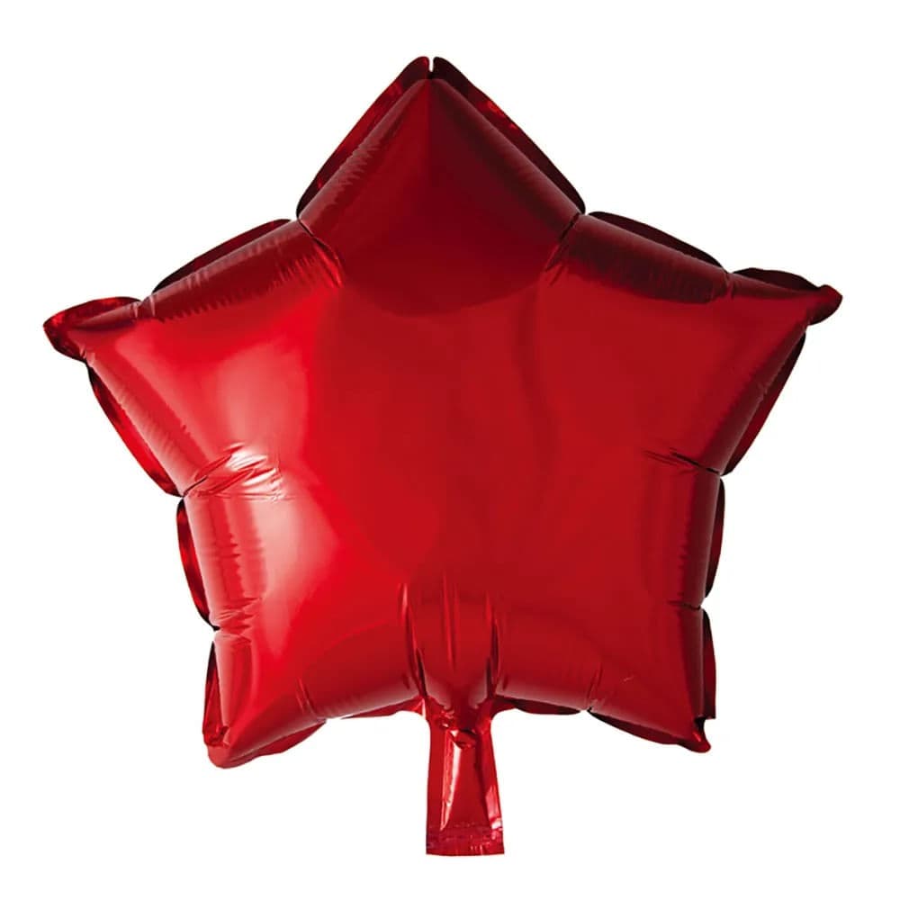Balão Metalizado Estrela 18" Vermelho - Silver Plastic