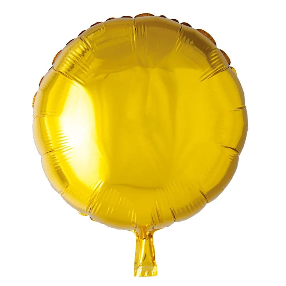 Balão Metalizado Redondo 18 Polegadas Dourado - Silver Plastic