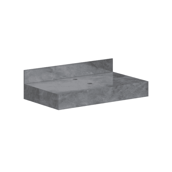 Bancada de Porcelanato para Cuba de Apoio 80x45cm Cinza Peri Cozimax