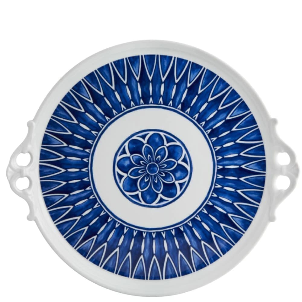 Bandeja de Porcelana com Alça Azure Vista Alegre 37X34CM