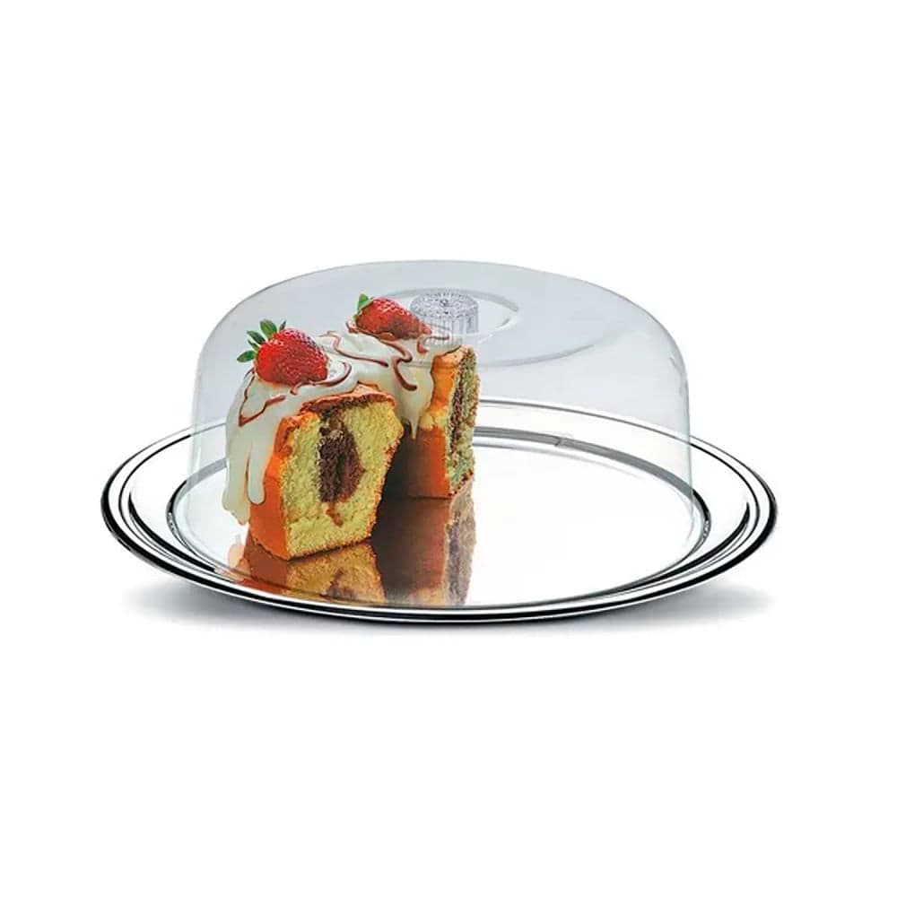 Boleira com Tampa Petúnia 32cm Inox - Brinox