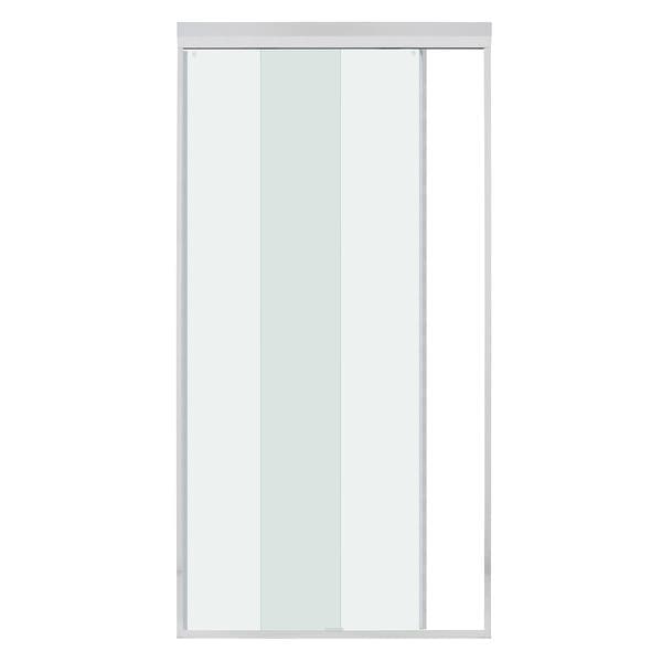 Box para Banheiro 100x200cm Vidro Incolor Frontal de Correr 2 Folhas Cromado Duo Safe Speed Temper
