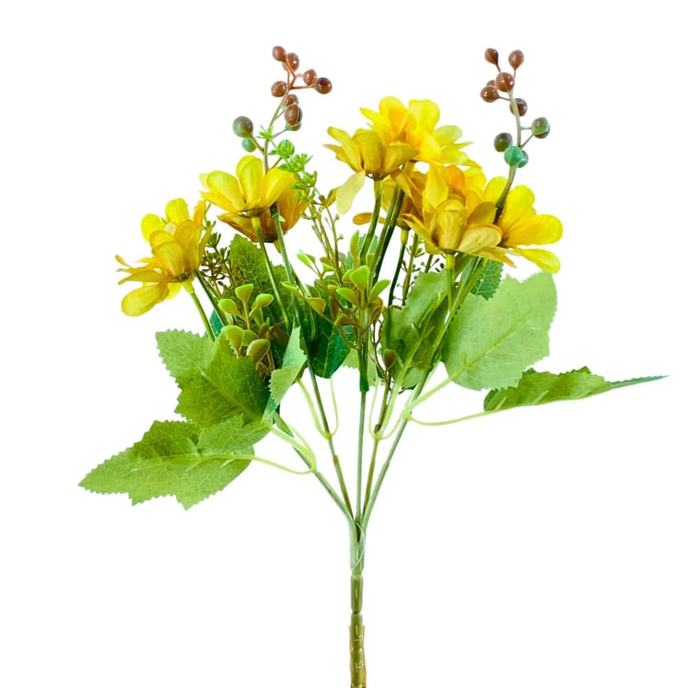 Buquê Artificial Flor do Campo Amarela 30cm - Bela Flor
