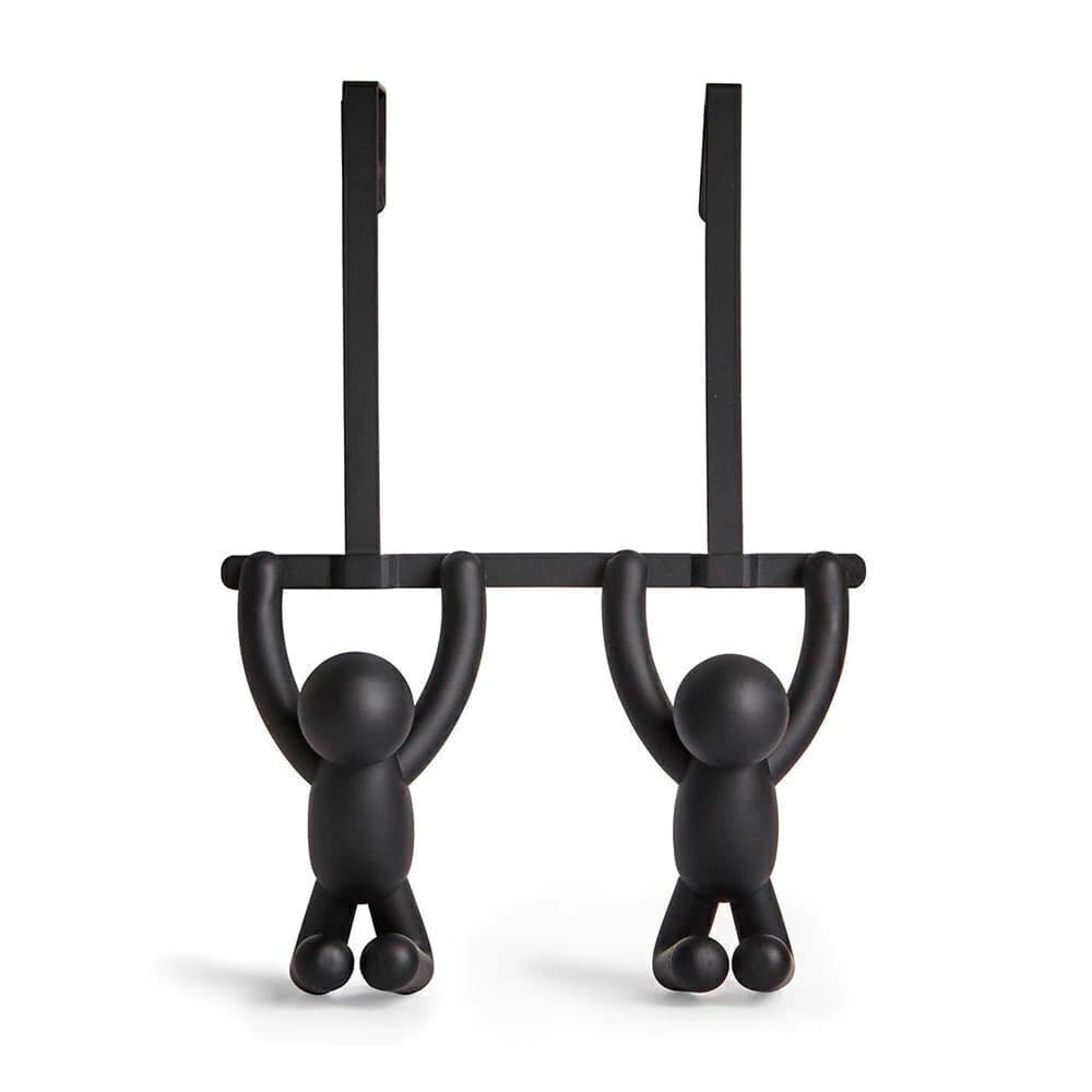 Cabideiro para Porta com 2 Ganchos Umbra Buddy Preto 31,5x21,5cm