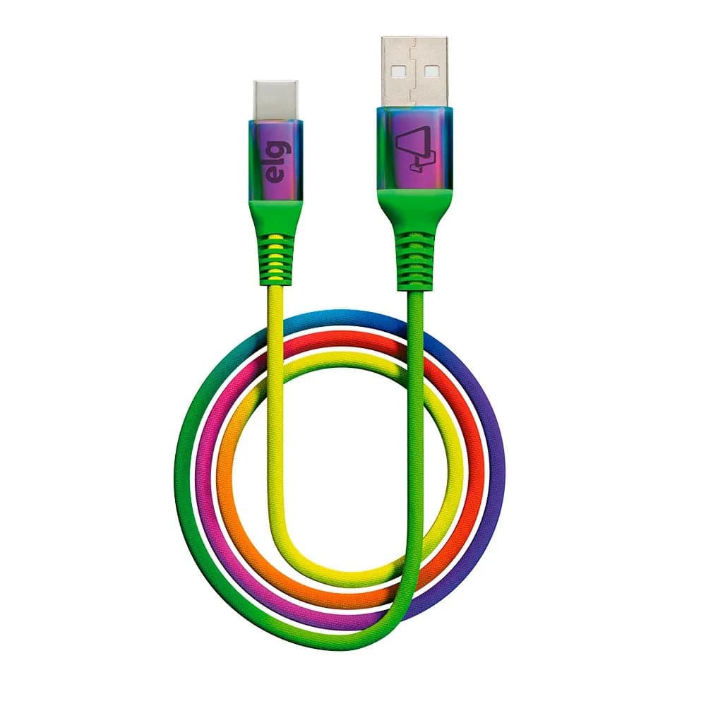 Cabo Tipo-c 1m Rainbow - Elg