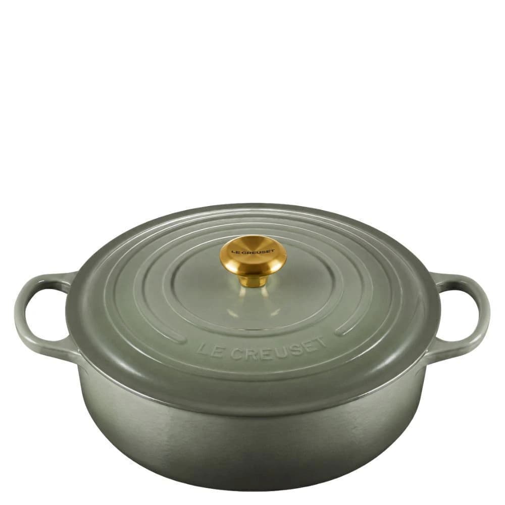Caçarola de Ferro para Risoto Le Creuset Signature Thyme com Pegador Dourado 30cm