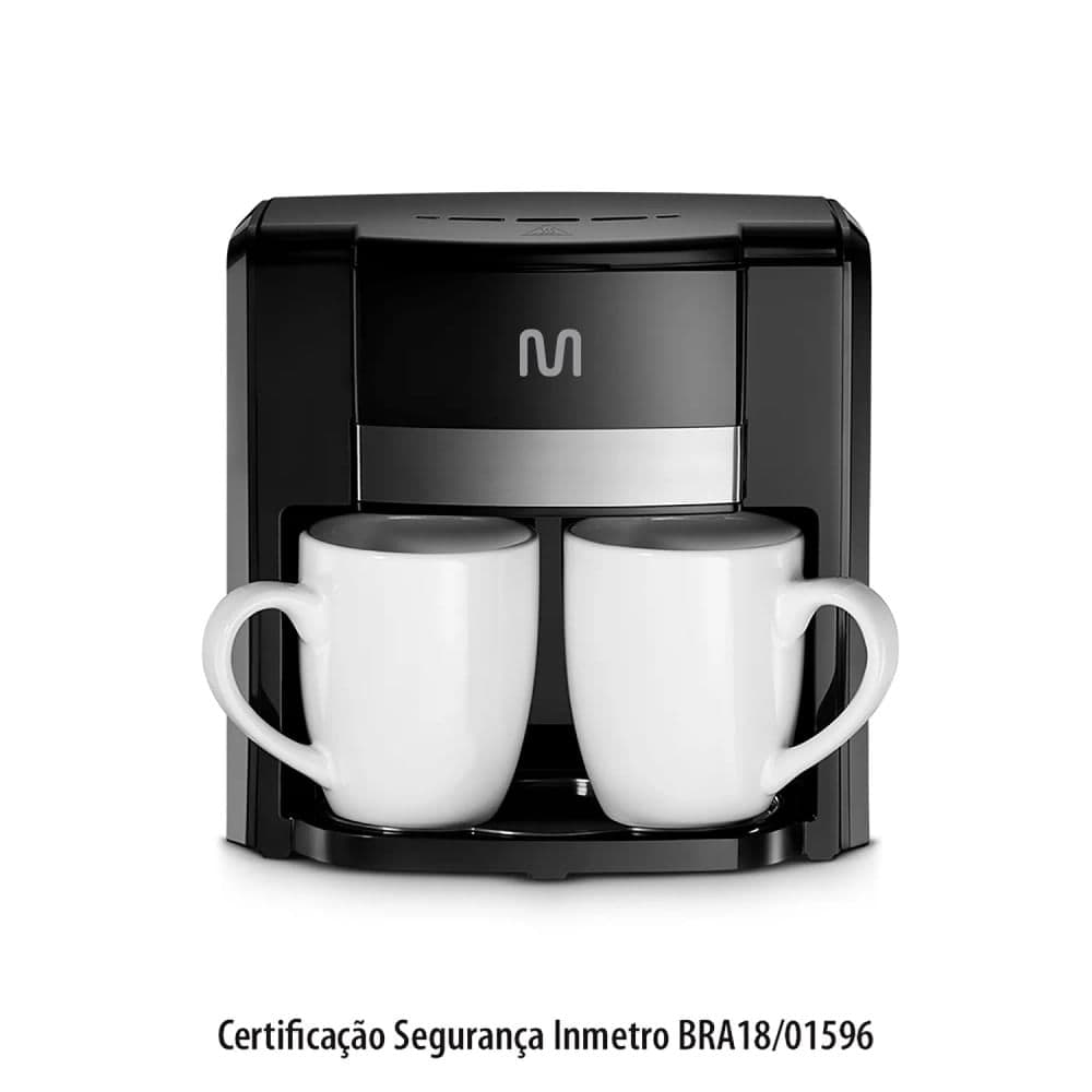 Cafeteira Elétrica com 2 Xícaras 500w Preta - Multi